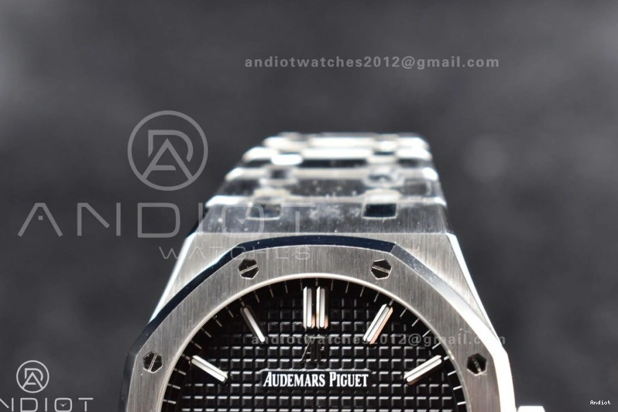 Dial Clone on 41mm Super 15500 Textured 1:1 Best Royal SS Bracelet Oak Black SS APSF Edition A4302 0517